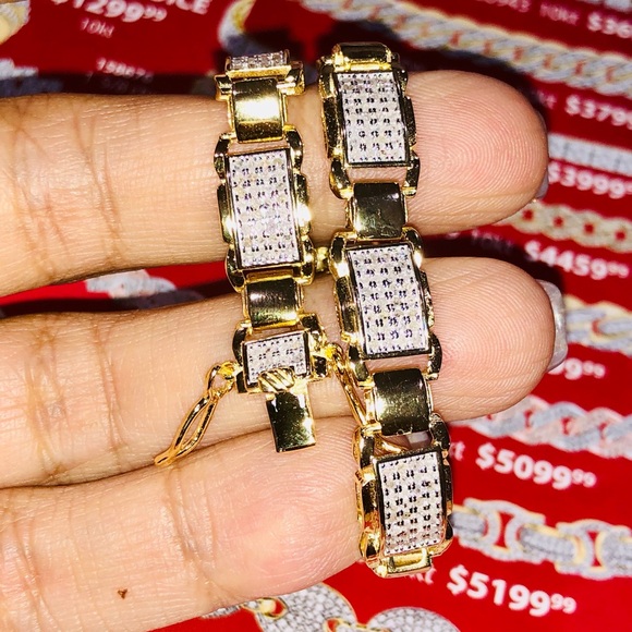 Real Diamond Mens 1.89ct natural genuine bracelet! - Picture 3 of 9